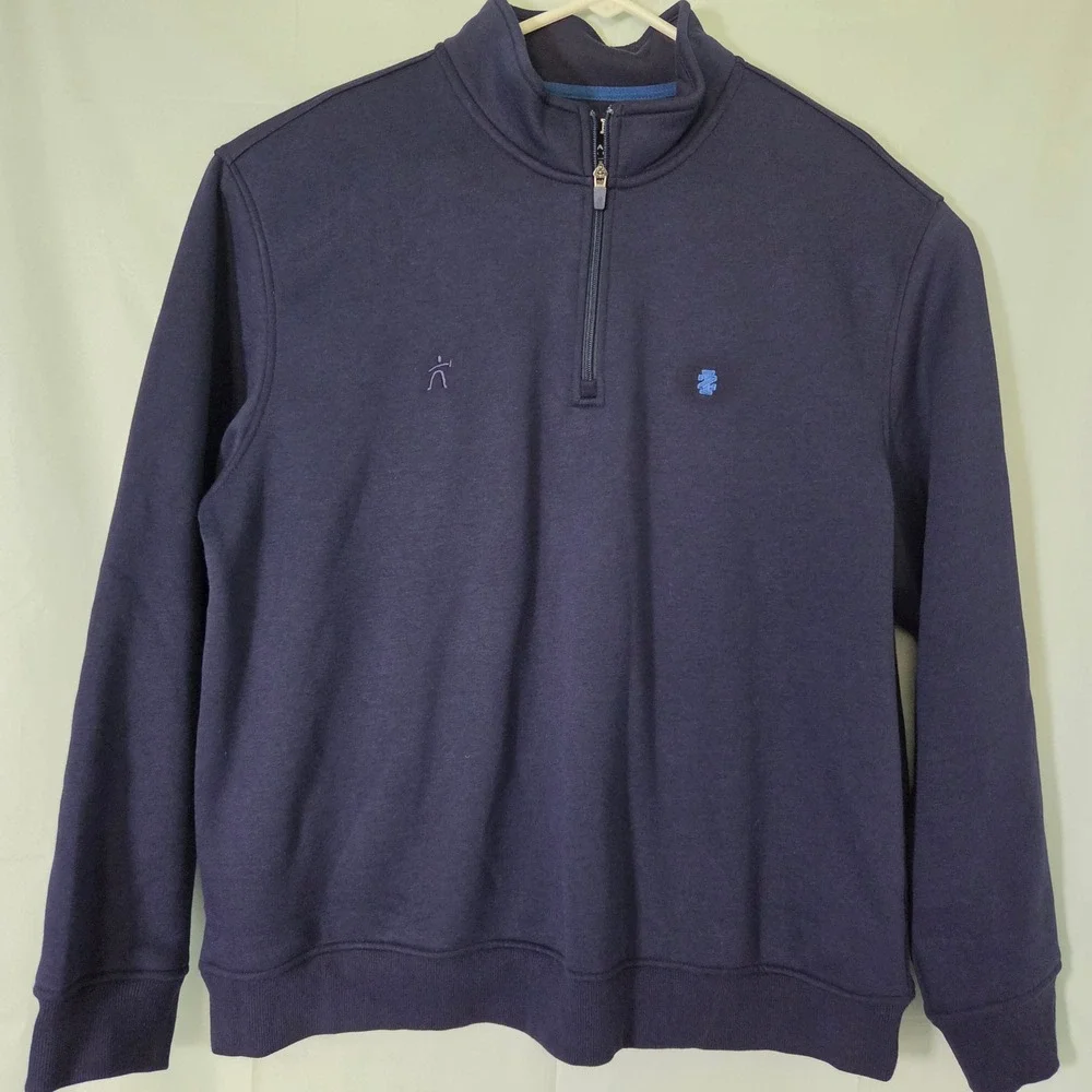 IZOD Advantage Performance Men XXL Navy Quarter Zip Stretch Pullover Sweatshirt